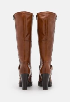 Pier One Leather- Laarzen Met Hoge Hak - Cognac -Schoen Verkoop 15cd9aca37c24520887417c629b27eb2