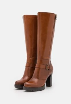 Pier One Leather- Laarzen Met Hoge Hak - Cognac -Schoen Verkoop 1e904b13bbe04b61b591958331895eb3