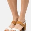 Pier One Leather- Sandalen - White/Cognac 1 Pier One Leather- Sandalen - White/Cognac -Schoen Verkoop 28929a0e66ab46c2916bf7ad710a7eaf