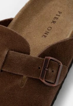 Pier One Leather Unisex - Pantoffels - Brown -Schoen Verkoop 47364cdc1dcd4794860a5f6810594e6c