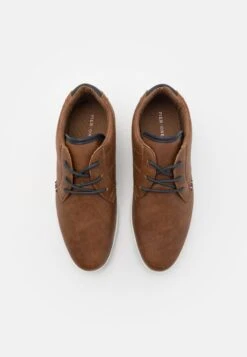 Pier One Sportieve Veterschoenen - Cognac/White -Schoen Verkoop 640bfce7340948fdabf914861e9bbb2b