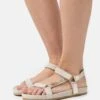 Pier One Leather - Sandalen - Beige -Schoen Verkoop 760e88b5744641bfbcf56352633f0837