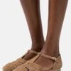 Pier One Leather- Ballerina'S Met Enkelbandjes - Beige -Schoen Verkoop 89cc0456713047b0a98c761fb3fcc6b6