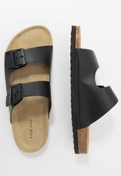 Pier One Unisex - Pantoffels - Black -Schoen Verkoop a98de5f417bd4f57b176937b18a12ab7